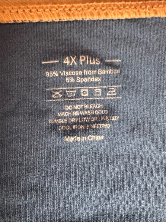 Women’s Blue Long-Sleeve Pajama Set with Cream Trim - Picture 5 of 5